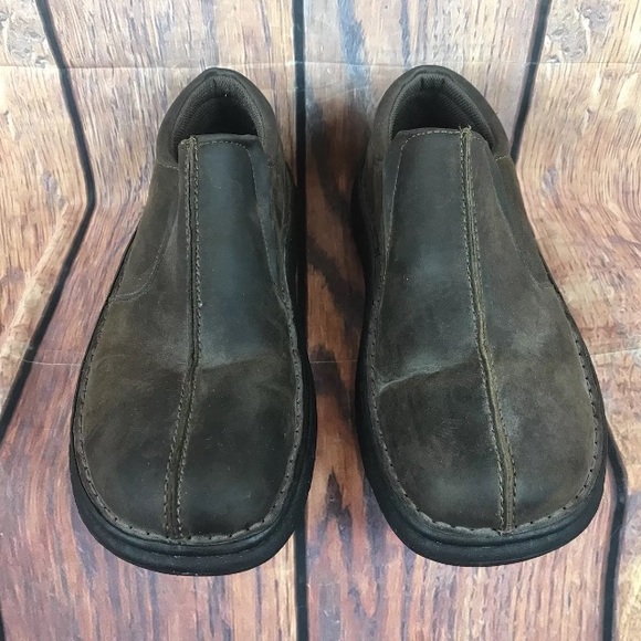 Skechers Men’s Shoes Leather Slip on Brown 9.5M - Picture 3 of 8